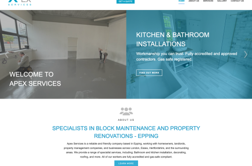 Website design - Apex Services - Epping